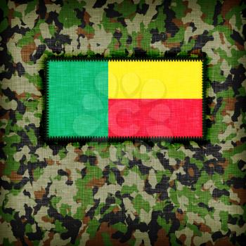 Amy camouflage uniform with flag on it, Benin
