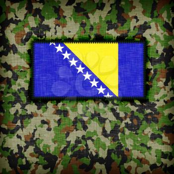 Amy camouflage uniform with flag on it, Bosnia and Herzegovina