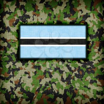 Amy camouflage uniform with flag on it, Botswana