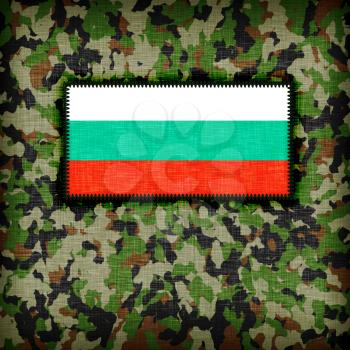 Amy camouflage uniform with flag on it, Bulgaria