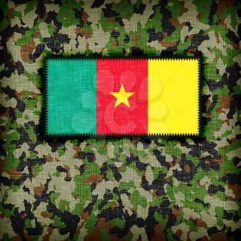 Amy camouflage uniform with flag on it, Cameroon