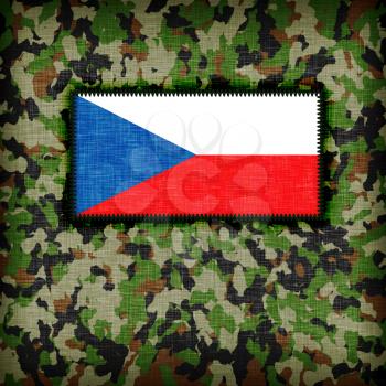 Amy camouflage uniform with flag on it, The Czech Republic
