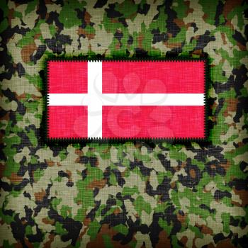 Amy camouflage uniform with flag on it, Denmark