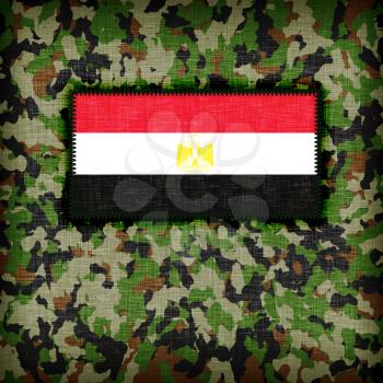 Amy camouflage uniform with flag on it, Egypt