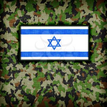 Amy camouflage uniform with flag on it, Israel