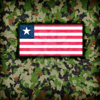 Amy camouflage uniform with flag on it, Liberia