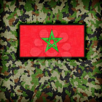 Amy camouflage uniform with flag on it, Morocco