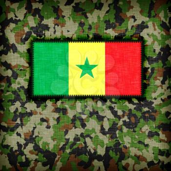 Amy camouflage uniform with flag on it, Senegal