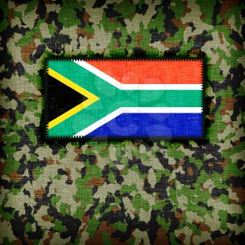 Amy camouflage uniform with flag on it, South Africa