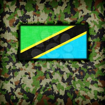Amy camouflage uniform with flag on it, Tanzania