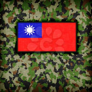 Amy camouflage uniform with flag on it, Republic of China