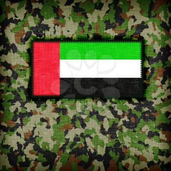 Amy camouflage uniform with flag on it, UAE