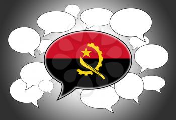 Speech bubbles concept - spoken language is Angolan