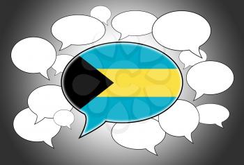 Speech bubbles concept - the flag of the Bahamas