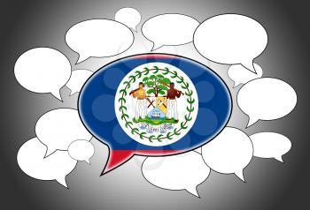 Speech bubbles concept - the flag of Belize
