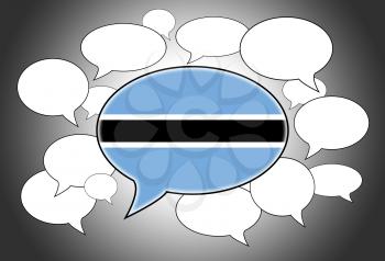 Speech bubbles concept - the flag of Botswana