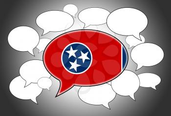 Speech bubbles concept - the flag of Tennessee