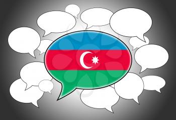 Speech bubbles concept - the flag of Azerbaijan