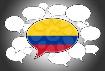 Speech bubbles concept - the flag of Colombia
