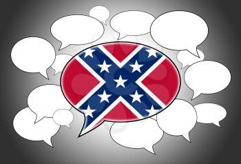 Speech bubbles concept - the flag of the Confederacy