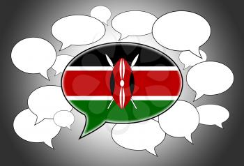 Communication concept - Speech cloud, the voice of Kenya