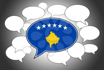 Communication concept - Speech cloud, the voice of Kosovo