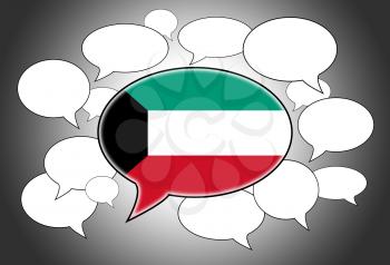 Communication concept - Speech cloud, the voice of Kuwait