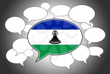 Communication concept - Speech cloud, the voice of Lesotho