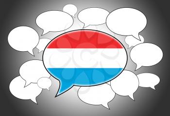 Communication concept - Speech cloud, the voice of Luxembourg