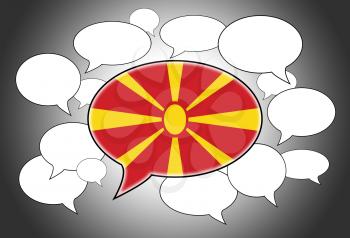Communication concept - Speech cloud, the voice of Macedonia