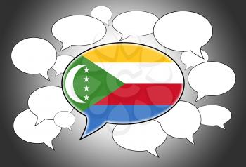 Communication concept - Speech cloud, the voice of the Comoros