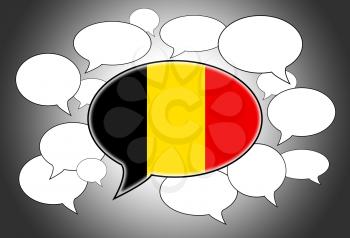 Speech bubbles concept - the flag of Belgium