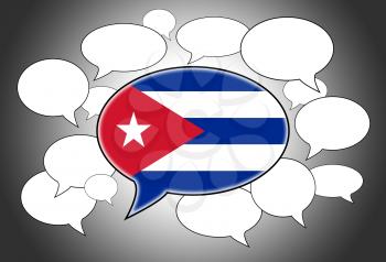 Speech bubbles concept - the flag of Cuba
