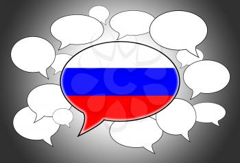 Communication concept - Speech cloud, the voice of Russia