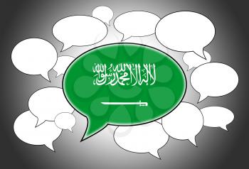 Communication concept - Speech cloud, the voice of Saudi Arabia