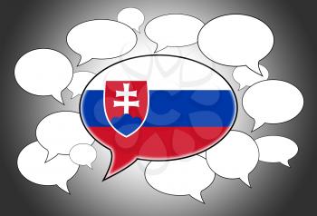 Communication concept - Speech cloud, the voice of Slovakia