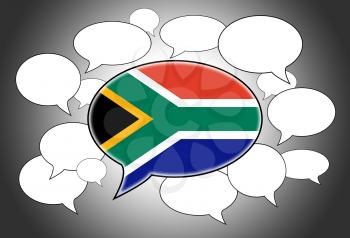 Communication concept - Speech cloud, the voice of South Africa