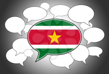 Communication concept - Speech cloud, the voice of Suriname