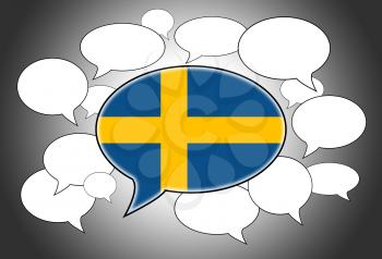 Communication concept - Speech cloud, the voice of Sweden