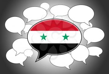 Communication concept - Speech cloud, the voice of Syria