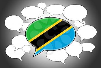 Communication concept - Speech cloud, the voice of Tanzania