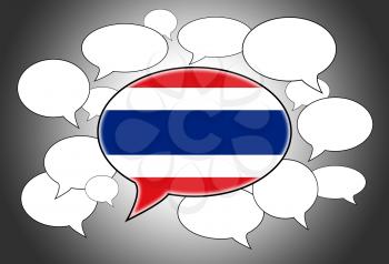 Communication concept - Speech cloud, the voice of Thailand