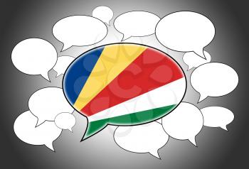 Communication concept - Speech cloud, the voice of the Seychelles