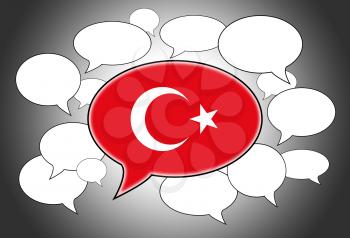 Communication concept - Speech cloud, the voice of Turkey