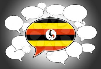 Communication concept - Speech cloud, the voice of Uganda