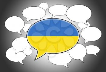 Communication concept - Speech cloud, the voice of Ukraine
