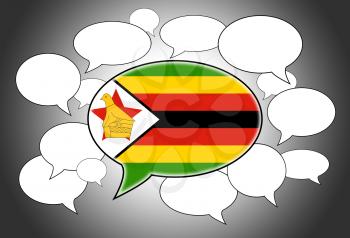 Communication concept - Speech cloud, the voice of Zimbabwe