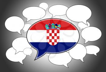 Communication concept - Speech cloud, the voice of Croatia