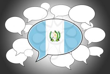 Communication concept - Speech cloud, the voice of Guatemala