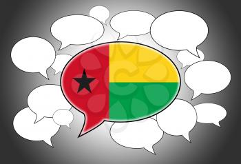 Communication concept - Speech cloud, the voice of Guinea-Bissau